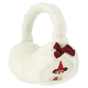 Tokyo Disney Resort 2025 Lil RingRing Cozy White Earmuffs with Red Bow